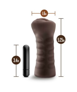 Hot Chocolate Alexis Vagina Stroker With Bullet Vibrator Brown