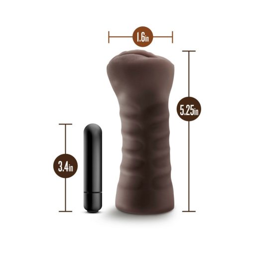 Hot Chocolate Alexis Vagina Stroker With Bullet Vibrator Brown - Image 6
