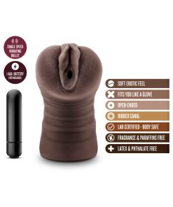 Hot Chocolate Brianna Vagina Stroker With Bullet Vibrator Brown