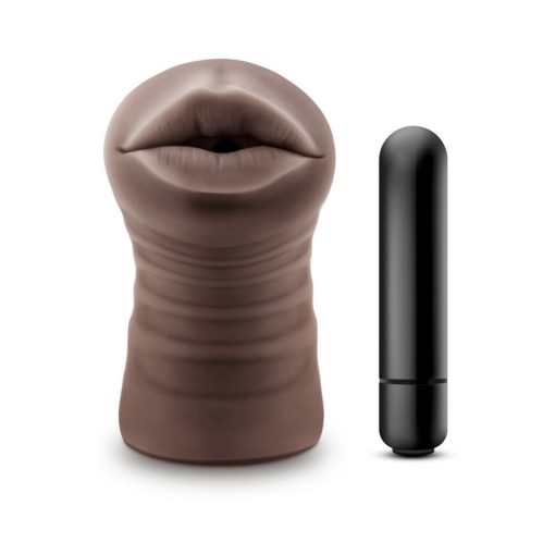 Hot Chocolate Heather Oral Stroker With Bullet Vibrator Brown - Image 2
