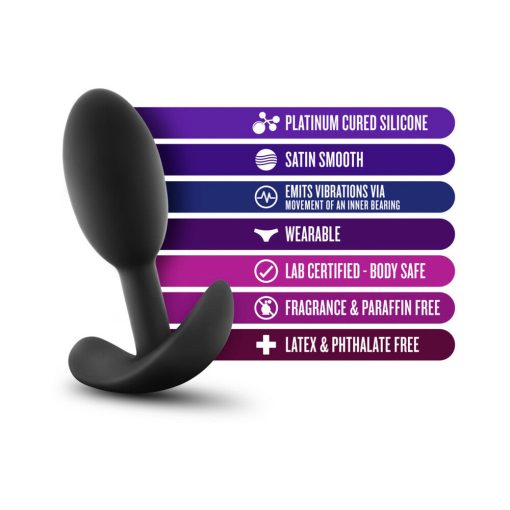 Luxe Wearable Vibra Slim Plug Small Black - Image 5