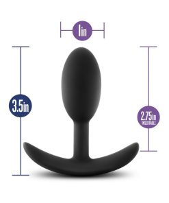 Luxe Wearable Vibra Slim Plug Small Black