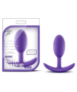 Luxe Wearable Vibra Slim Plug Medium Purple