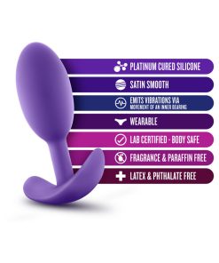 Luxe Wearable Vibra Slim Plug Medium Purple