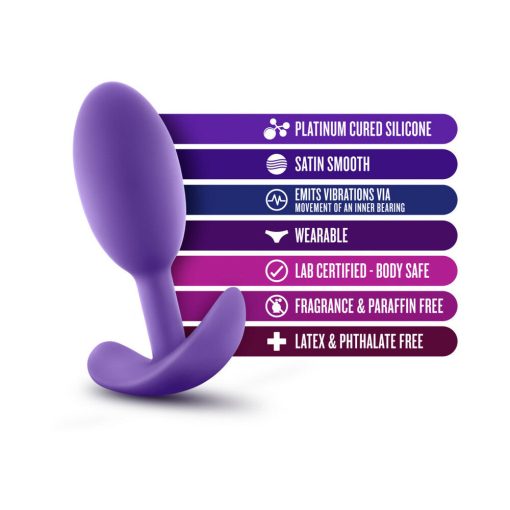 Luxe Wearable Vibra Slim Plug Medium Purple - Image 5