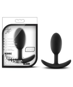 Luxe Wearable Vibra Slim Plug Medium Black