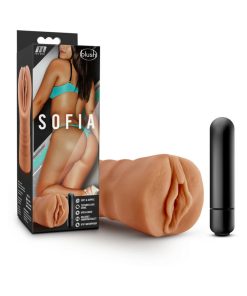 M For Men Sofia Vagina Stroker With Bullet Vibrator Tan