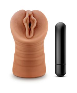 M For Men Sofia Vagina Stroker With Bullet Vibrator Tan