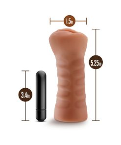 M For Men Sofia Vagina Stroker With Bullet Vibrator Tan