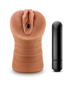 M For Men Julieta Vagina Stroker With Bullet Vibrator Tan