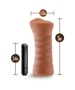 M For Men Julieta Vagina Stroker With Bullet Vibrator Tan