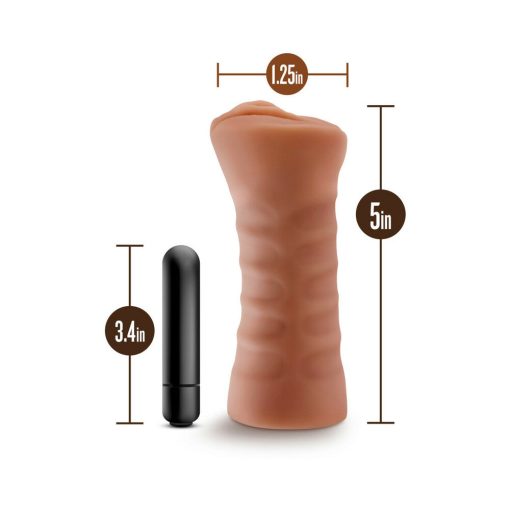 M For Men Julieta Vagina Stroker With Bullet Vibrator Tan - Image 7