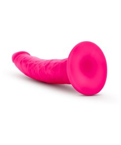 Neo Elite 7.5 In. Silicone Dual Density Dildo Neon Pink