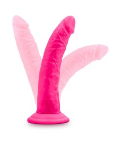 Neo Elite 7.5 In. Silicone Dual Density Dildo Neon Pink