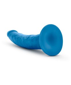 Neo Elite 7.5 In. Silicone Dual Density Dildo Neon Blue