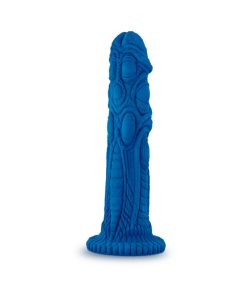 The Realm Draken 7.5 In. Silicone Lock On Fantasy Dildo Blue