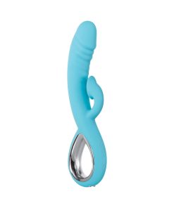 Evolved Triple Infinity Rechargeable Heating Suction Silicone Dual Stimulator Blue
