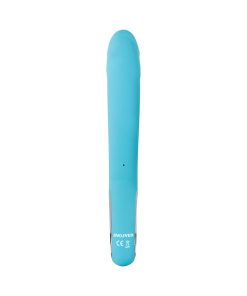 Evolved Triple Infinity Rechargeable Heating Suction Silicone Dual Stimulator Blue