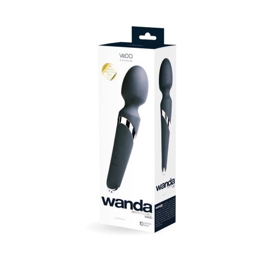 Vedo Wanda Rechargeable Wand Vibe - Just Black