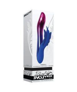 Evolved Firefly Rechargeable Silicone Dual Stimulator Blue/Pink
