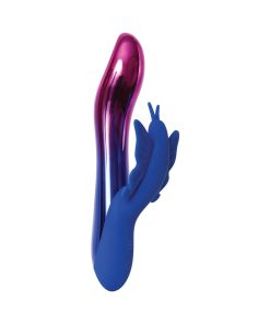 Evolved Firefly Rechargeable Silicone Dual Stimulator Blue/Pink