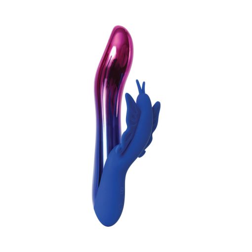 Evolved Firefly Rechargeable Silicone Dual Stimulator Blue/Pink - Image 3