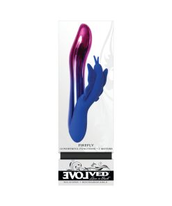 Evolved Firefly Rechargeable Silicone Dual Stimulator Blue/Pink