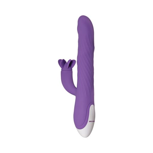 Evolved Tilt-O-Whirl Dual Stimulation Vibrator With Spinning Clit Stimulator Purple - Image 6