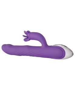 Evolved Tilt-O-Whirl Dual Stimulation Vibrator With Spinning Clit Stimulator Purple