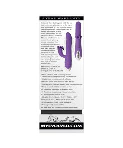 Evolved Tilt-O-Whirl Dual Stimulation Vibrator With Spinning Clit Stimulator Purple