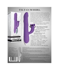 Evolved Tilt-O-Whirl Dual Stimulation Vibrator With Spinning Clit Stimulator Purple