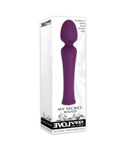 Evolved My Secret Wand Rechargeable Silicone Wand Vibrator Purple