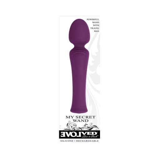 Evolved My Secret Wand Rechargeable Silicone Wand Vibrator Purple - Image 8