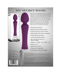 Evolved My Secret Wand Rechargeable Silicone Wand Vibrator Purple