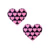 Neva Nude Pink Heart Uv Valentines Black Glitter Heart Nipztix Pasties