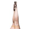 Kixies Ruby Sheer Beige Thigh-High With Black Back Seam Size B