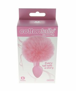 The 9'S Cottontails Sioicone Bunny Tail Butt Plug Pink