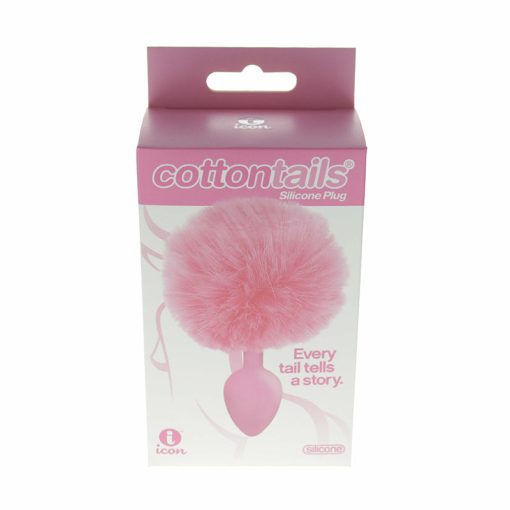 The 9'S Cottontails Sioicone Bunny Tail Butt Plug Pink