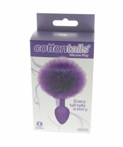 The 9'S Cottontails Silicone Bunny Tail Butt Plug Purple