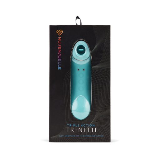 Nu Sensuelle Trinitii 3-In-1 Suction Tongue Vibe Electric Blue