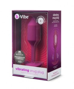 B-Vibe Vibrating Snug Plug 2 Rechargeable Weighted Silicone Anal Plug Rose