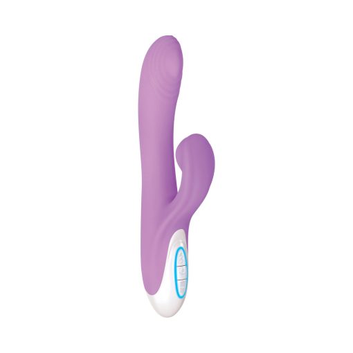 Evolved Super Sucker Rechargeable Thumping Suction Silicone Dual Stimulator Purple - Image 2