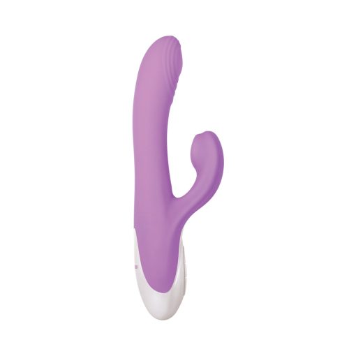 Evolved Super Sucker Rechargeable Thumping Suction Silicone Dual Stimulator Purple - Image 3