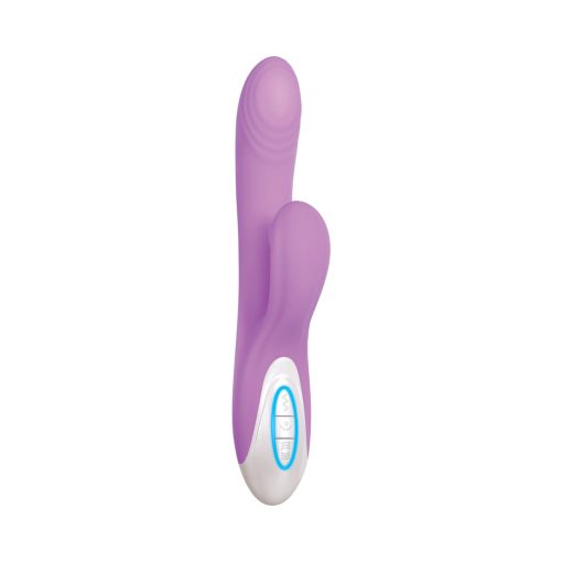 Evolved Super Sucker Rechargeable Thumping Suction Silicone Dual Stimulator Purple - Image 4