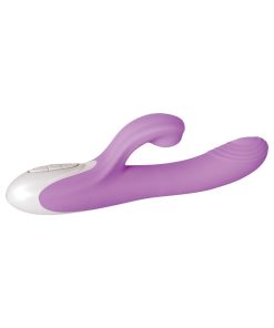 Evolved Super Sucker Rechargeable Thumping Suction Silicone Dual Stimulator Purple
