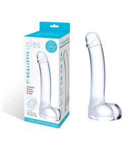 Glas 7 In. Realistic Curved Glass G-Spot Dildo