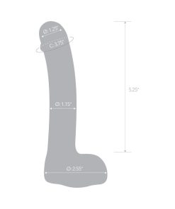Glas 7 In. Realistic Curved Glass G-Spot Dildo