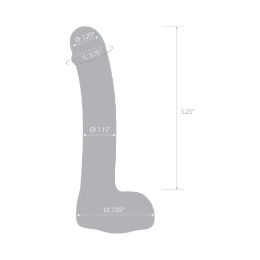 Glas 7 In. Realistic Curved Glass G-Spot Dildo - Image 7
