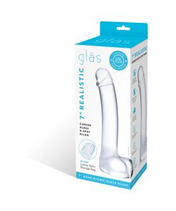 Glas 7 In. Realistic Curved Glass G-Spot Dildo