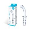 Glas 8 In. Ribbed G-Spot Glass Dildo